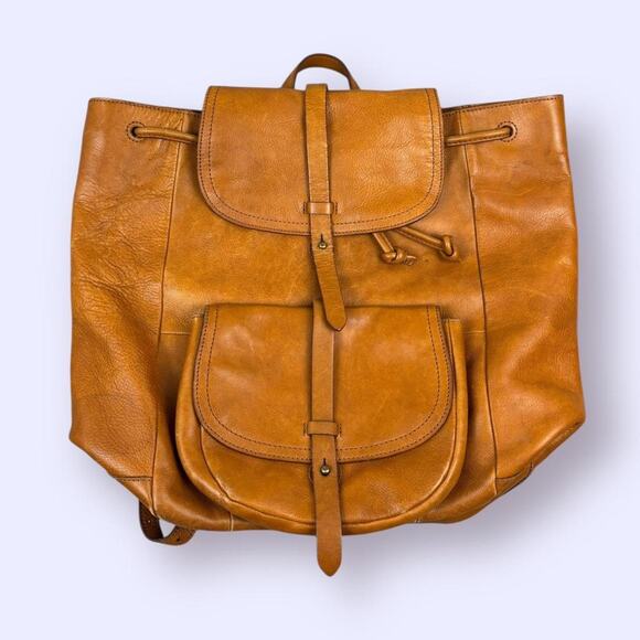 Madewell brown leather backpack - Picture 1 of 8
